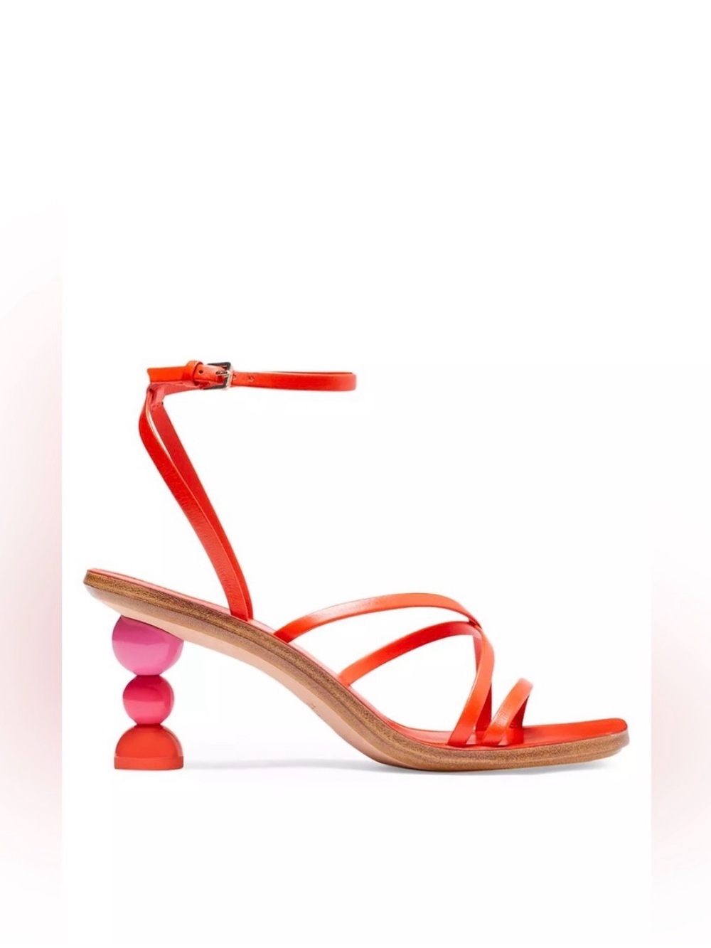 kate spade orange Strappy Square-Toe Sandals - Picture 3 of 3